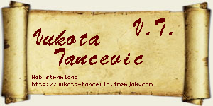 Vukota Tančević vizit kartica